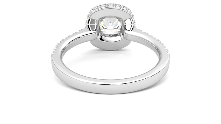 Taylor & Hart Elixir Cushion Engagement Ring 360 degree image 15