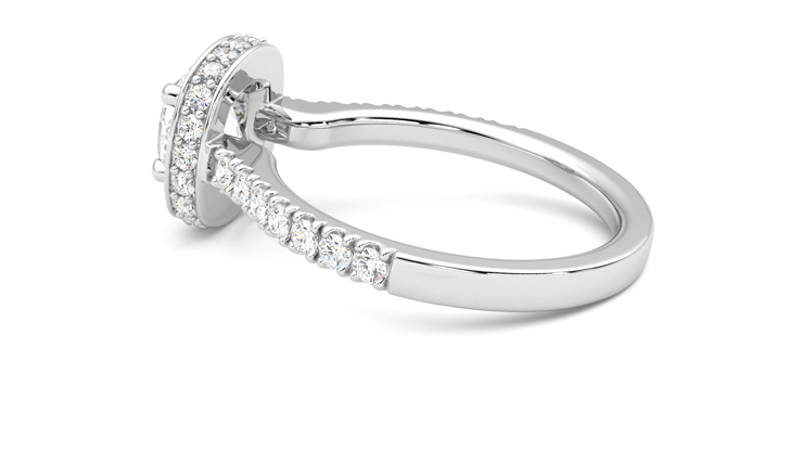 Taylor & Hart Elixir Cushion Engagement Ring 360 degree image 19