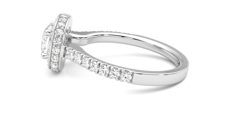 Taylor & Hart Elixir Cushion Engagement Ring 360 degree image 20