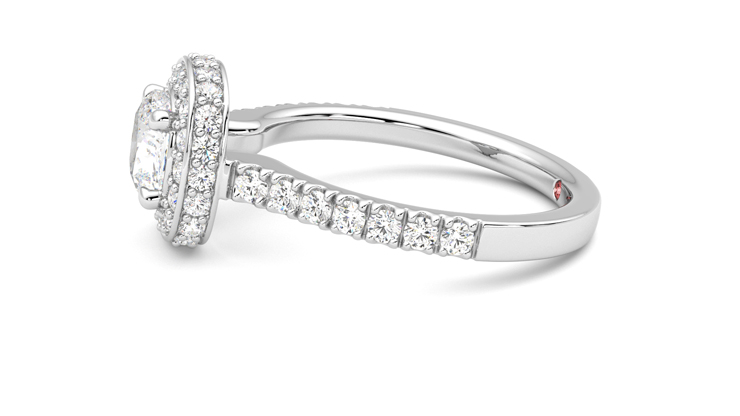 Taylor & Hart Elixir Cushion Engagement Ring 360 degree image 21