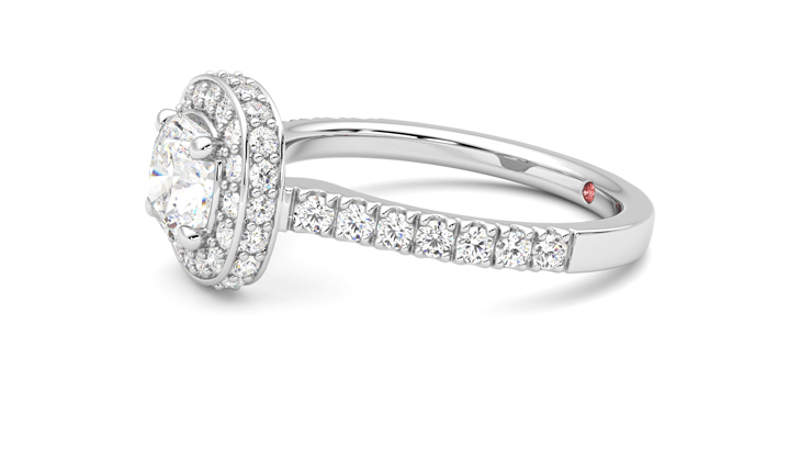 Taylor & Hart Elixir Cushion Engagement Ring 360 degree image 22