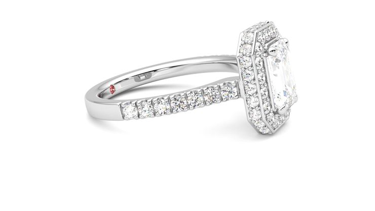 Taylor & Hart Elixir Emerald Engagement Ring 360 degree image 8