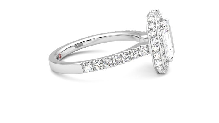 Taylor & Hart Elixir Emerald Engagement Ring 360 degree image 9