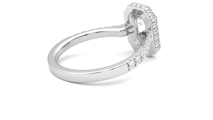 Taylor & Hart Elixir Emerald Engagement Ring 360 degree image 12