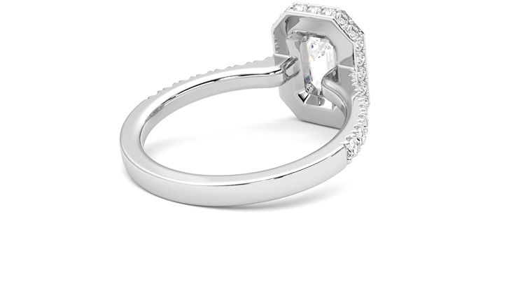 Taylor & Hart Elixir Emerald Engagement Ring 360 degree image 13