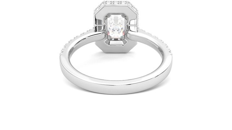 Taylor & Hart Elixir Emerald Engagement Ring 360 degree image 15
