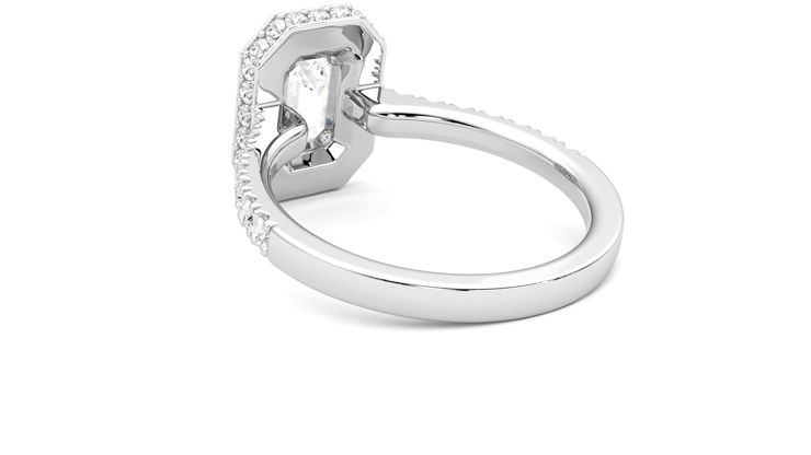 Taylor & Hart Elixir Emerald Engagement Ring 360 degree image 17
