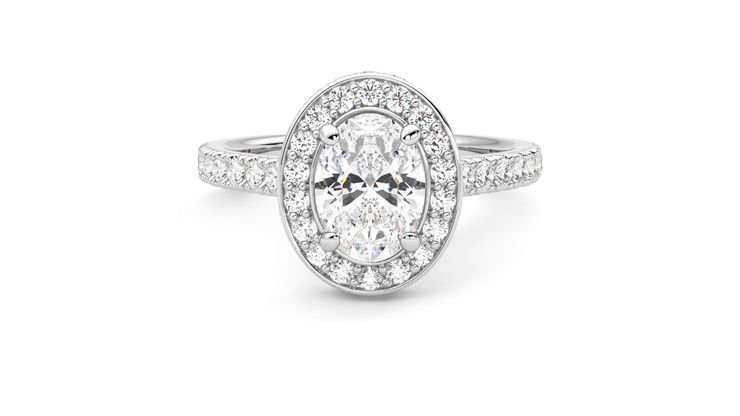 Taylor & Hart Elixir Oval Engagement Ring 360 degree image 0