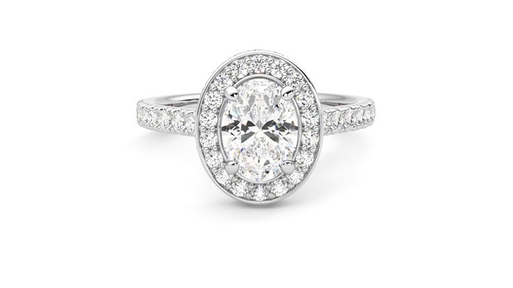 Taylor & Hart Elixir Oval Engagement Ring 360 degree image 1