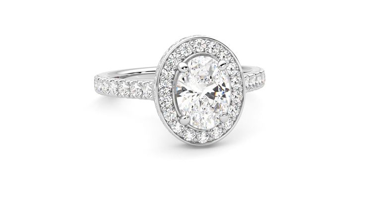 Taylor & Hart Elixir Oval Engagement Ring 360 degree image 3