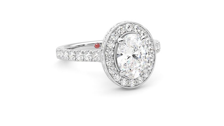 Taylor & Hart Elixir Oval Engagement Ring 360 degree image 4