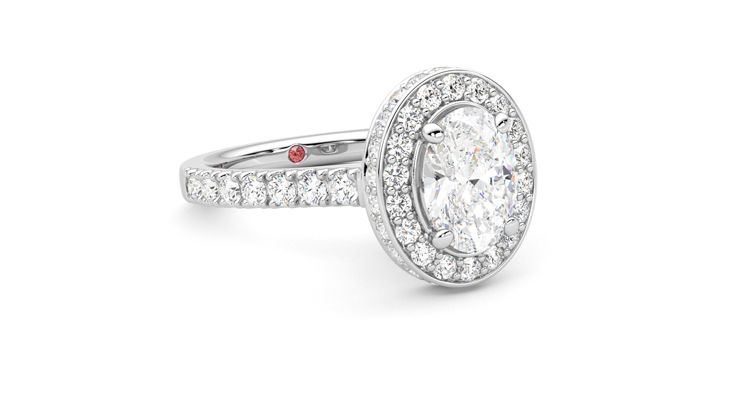 Taylor & Hart Elixir Oval Engagement Ring 360 degree image 5