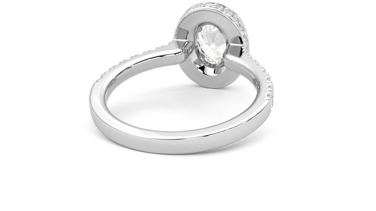 Taylor & Hart Elixir Oval Engagement Ring 360 degree image 14