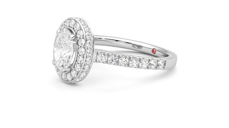 Taylor & Hart Elixir Oval Engagement Ring 360 degree image 23