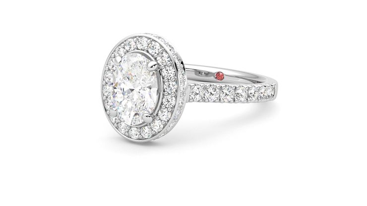 Taylor & Hart Elixir Oval Engagement Ring 360 degree image 25