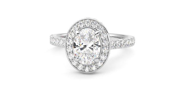 Taylor & Hart Elixir Oval Engagement Ring 360 degree image 28