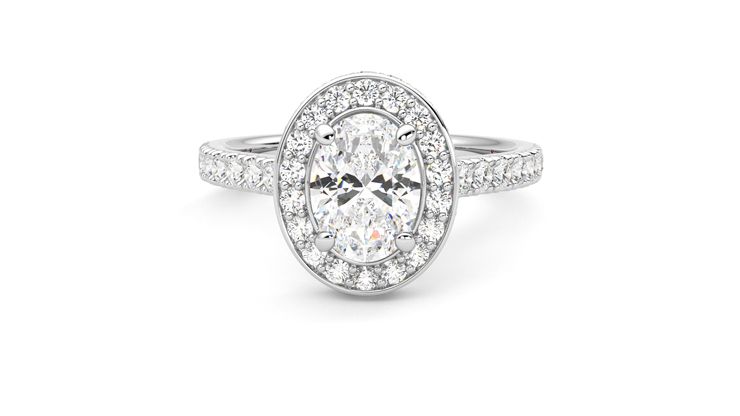 Taylor & Hart Elixir Oval Engagement Ring 360 degree image 29