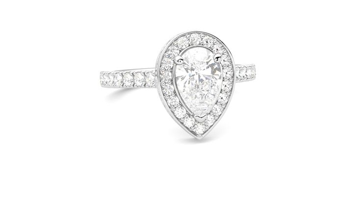 Taylor & Hart Elixir Pear Engagement Ring 360 degree image 3