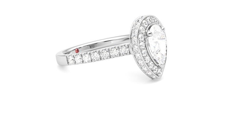 Taylor & Hart Elixir Pear Engagement Ring 360 degree image 7