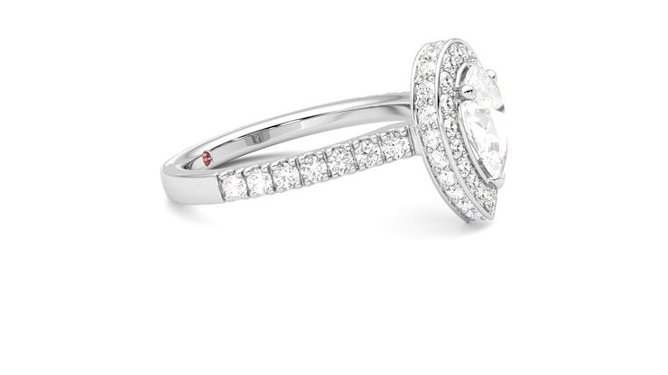 Taylor & Hart Elixir Pear Engagement Ring 360 degree image 8