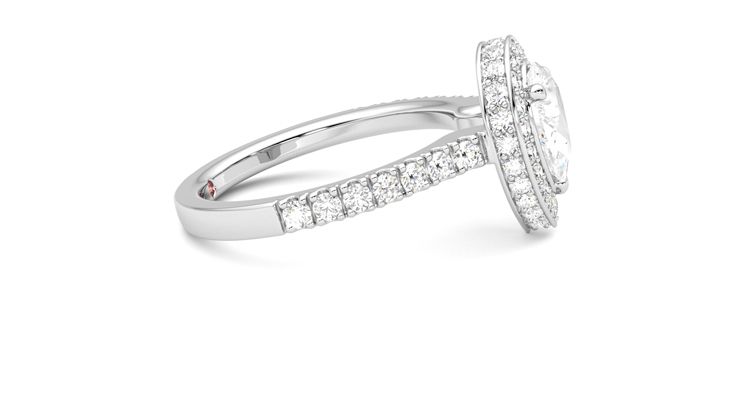 Taylor & Hart Elixir Pear Engagement Ring 360 degree image 9