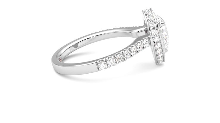 Taylor & Hart Elixir Pear Engagement Ring 360 degree image 10