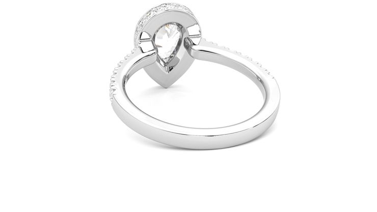 Taylor & Hart Elixir Pear Engagement Ring 360 degree image 16