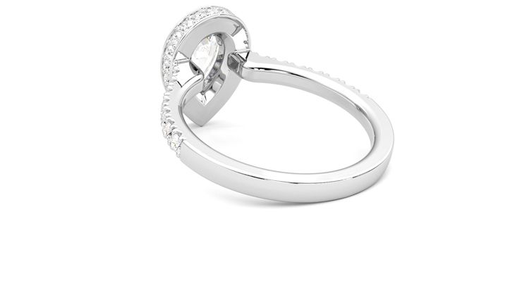Taylor & Hart Elixir Pear Engagement Ring 360 degree image 17