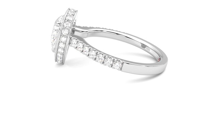 Taylor & Hart Elixir Pear Engagement Ring 360 degree image 20