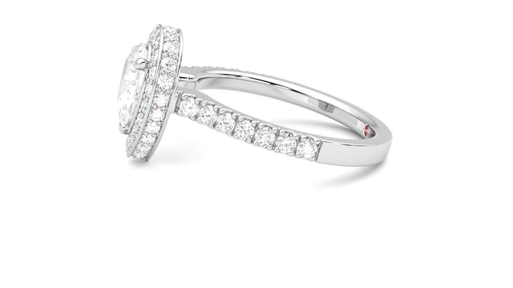Taylor & Hart Elixir Pear Engagement Ring 360 degree image 21