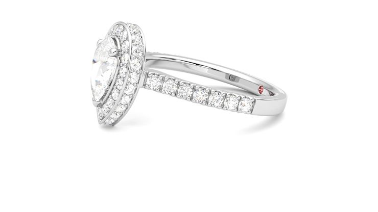Taylor & Hart Elixir Pear Engagement Ring 360 degree image 22