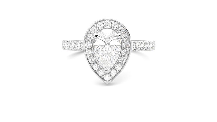 Taylor & Hart Elixir Pear Engagement Ring 360 degree image 29