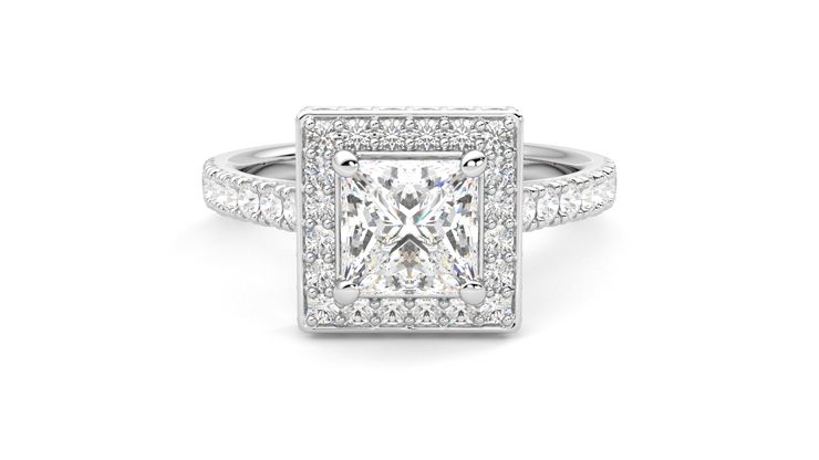 Taylor & Hart Elixir Princess Engagement Ring 360 degree image 0