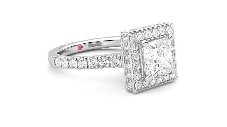 Taylor & Hart Elixir Princess Engagement Ring 360 degree image 6