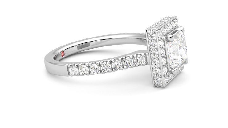 Taylor & Hart Elixir Princess Engagement Ring 360 degree image 8