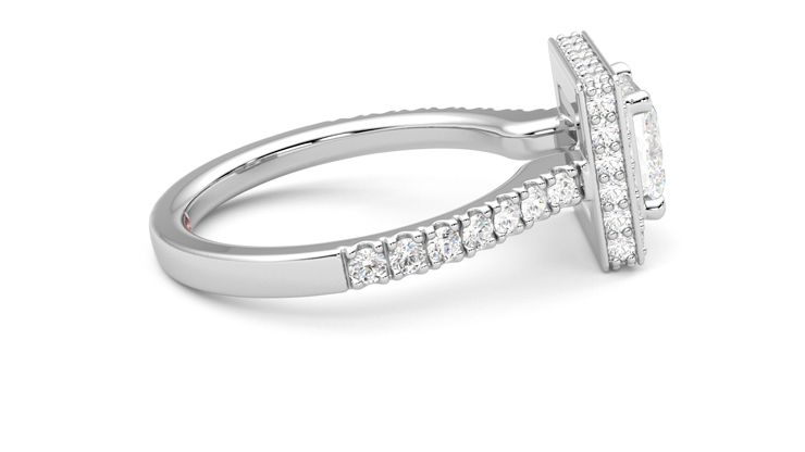 Taylor & Hart Elixir Princess Engagement Ring 360 degree image 10