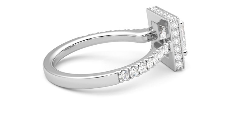 Taylor & Hart Elixir Princess Engagement Ring 360 degree image 11