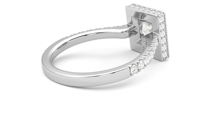 Taylor & Hart Elixir Princess Engagement Ring 360 degree image 12