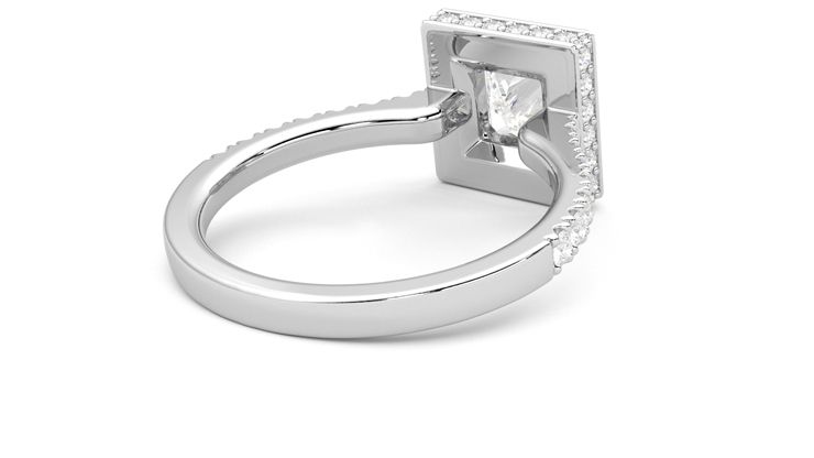 Taylor & Hart Elixir Princess Engagement Ring 360 degree image 13
