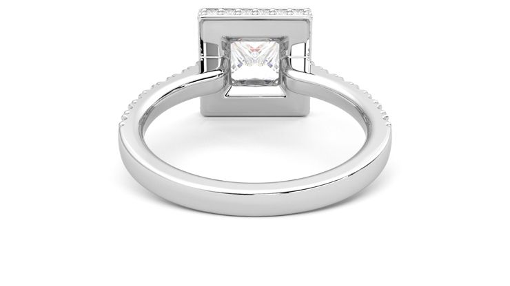 Taylor & Hart Elixir Princess Engagement Ring 360 degree image 15
