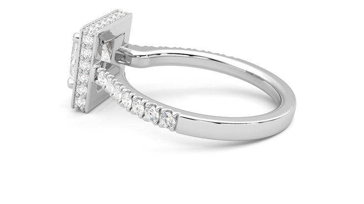Taylor & Hart Elixir Princess Engagement Ring 360 degree image 19