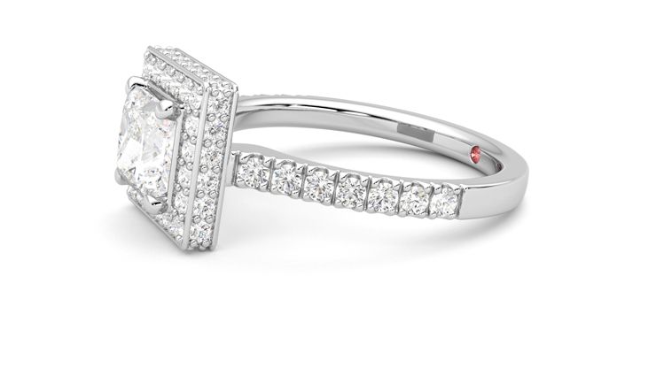 Taylor & Hart Elixir Princess Engagement Ring 360 degree image 22