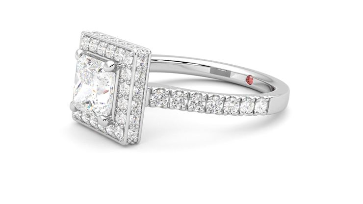 Taylor & Hart Elixir Princess Engagement Ring 360 degree image 23