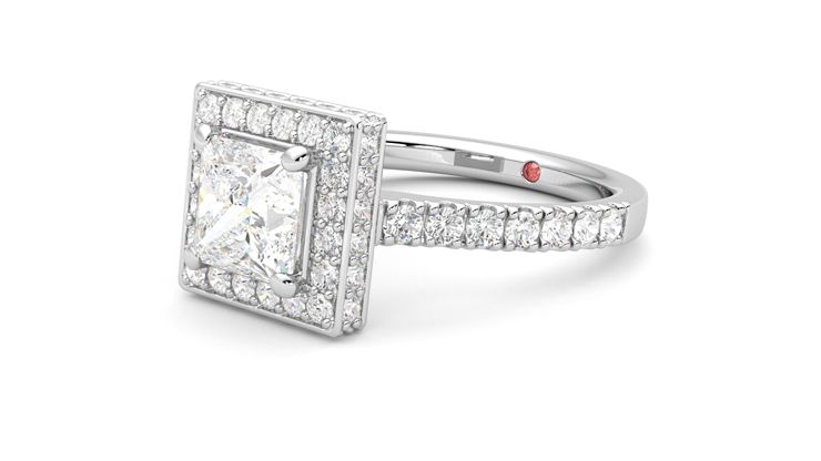 Taylor & Hart Elixir Princess Engagement Ring 360 degree image 24