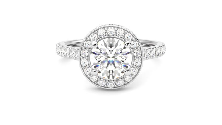 Taylor & Hart Elixir Round Engagement Ring 360 degree image 0