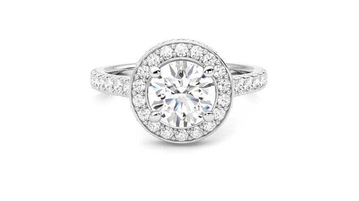 Taylor & Hart Elixir Round Engagement Ring 360 degree image 1
