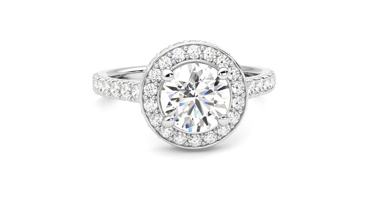 Taylor & Hart Elixir Round Engagement Ring 360 degree image 2