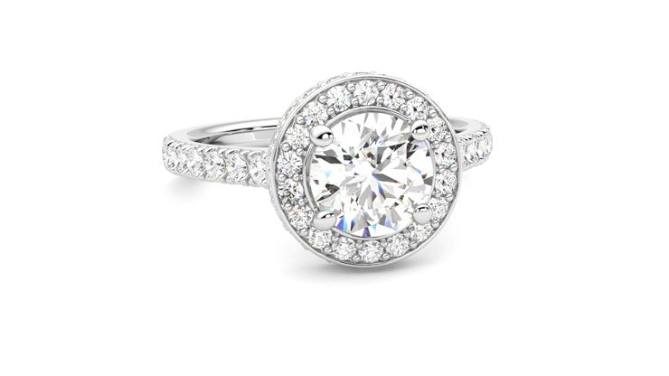 Taylor & Hart Elixir Round Engagement Ring 360 degree image 3