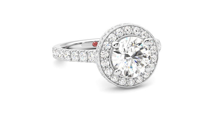 Taylor & Hart Elixir Round Engagement Ring 360 degree image 4