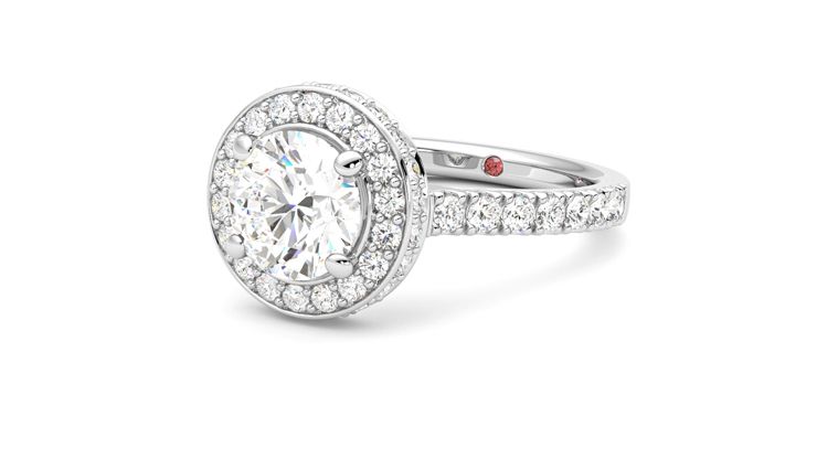 Taylor & Hart Elixir Round Engagement Ring 360 degree image 25